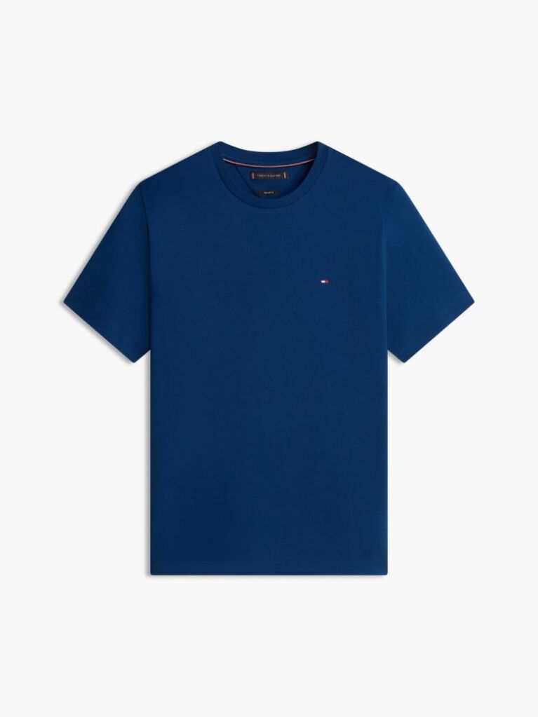 Blue Interlock Knit T-Shirt  Men
