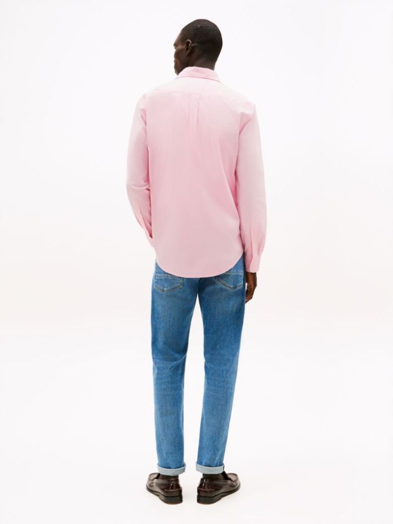 Pink TH Flex Regular Fit Poplin Shirt  Men