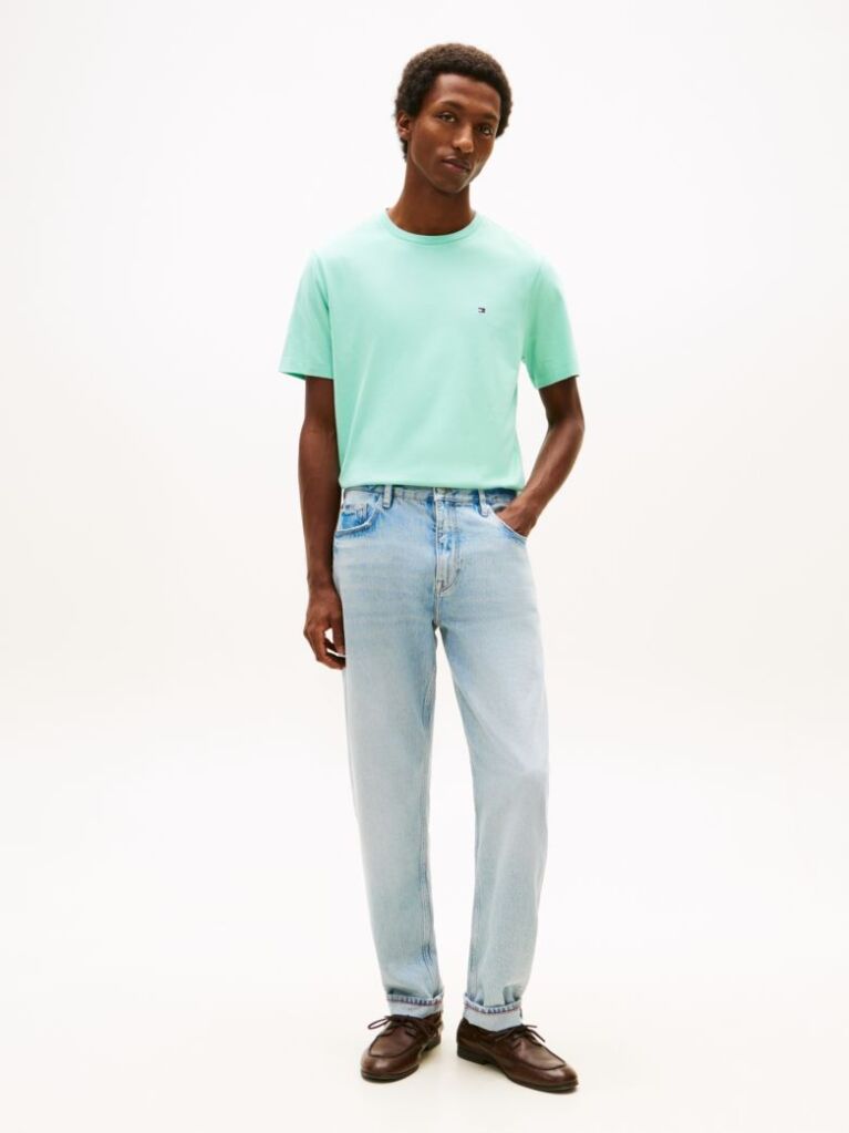 Blue Flag Embroidery T-Shirt  Men