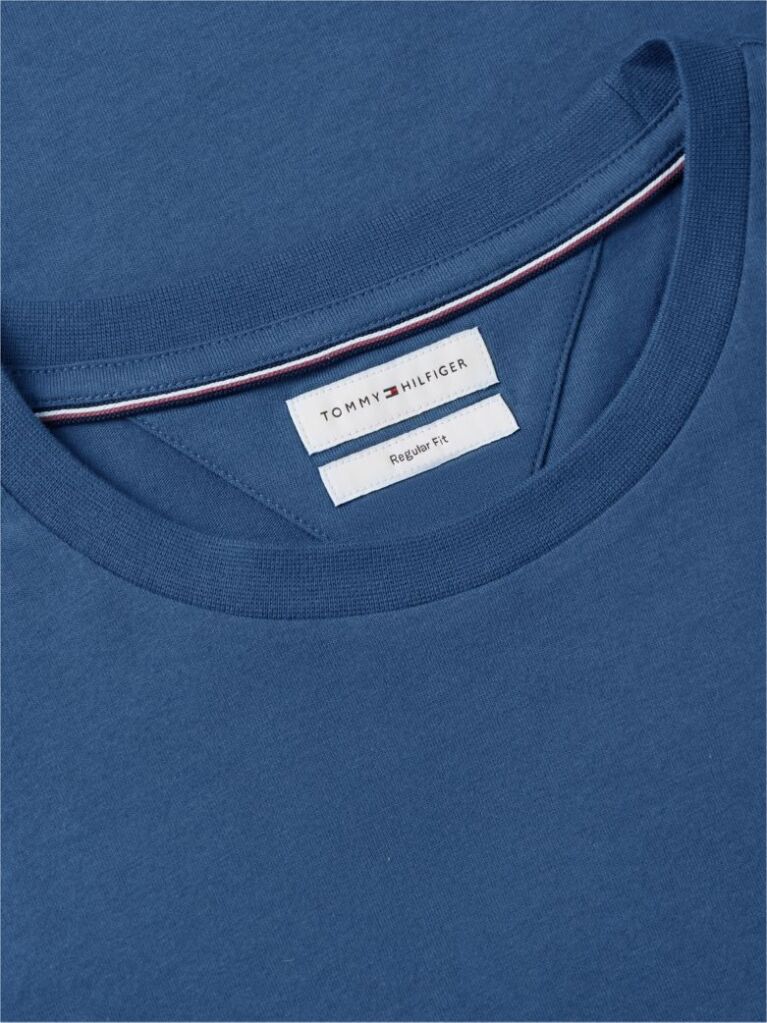 Blue Flag Embroidery T-Shirt  Men
