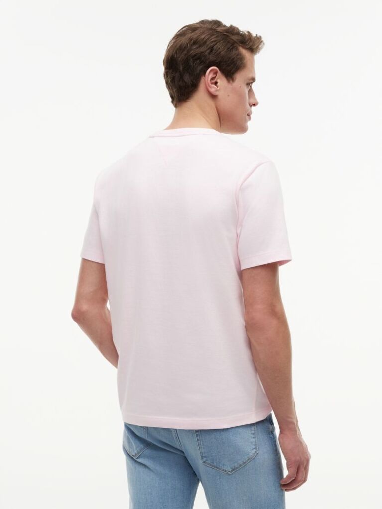 Pink Flag Embroidery T-Shirt  Men