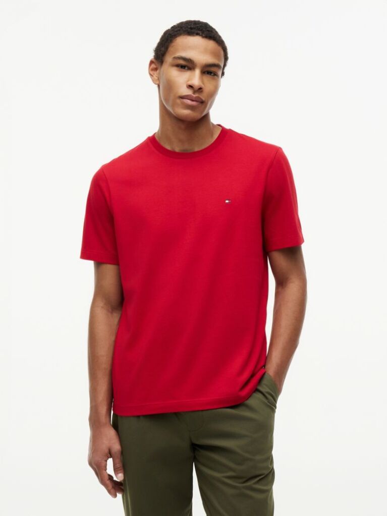 Red Flag Embroidery T-Shirt  Men
