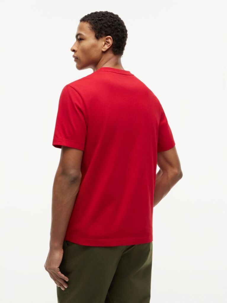 Red Flag Embroidery T-Shirt  Men