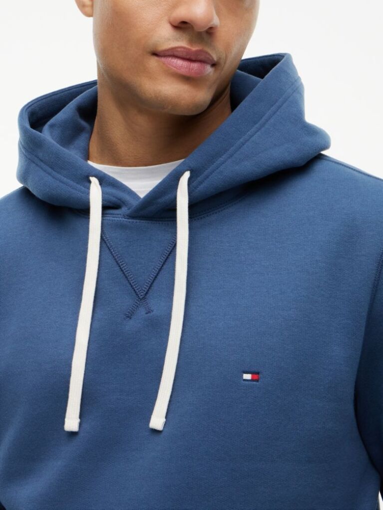 Blue Flag Embroidery Fleece Hoody  Men