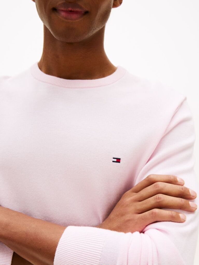 Pink Flag Embroidery Jumper  Men