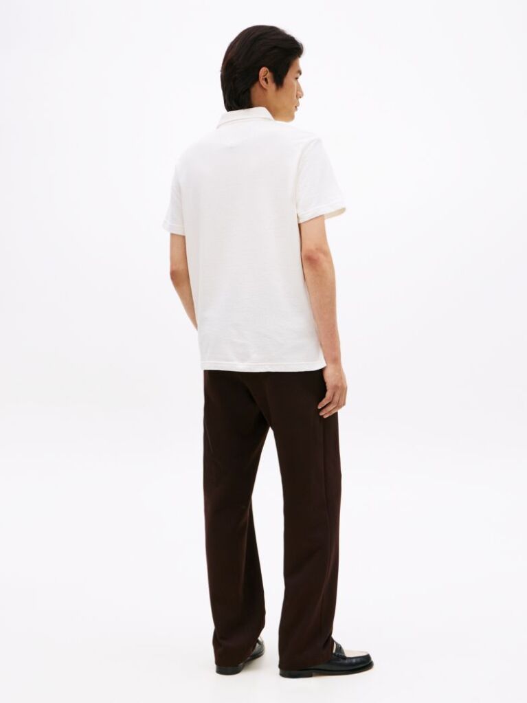 Beige Regular Fit Logo Polo Shirt  Men