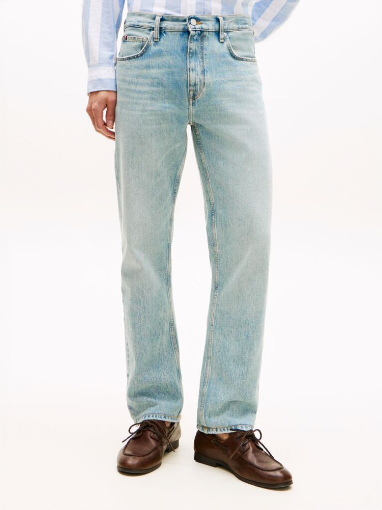 Blue Dover Whiskered Regular Straight Leg Jeans  Men