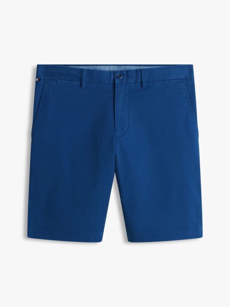 Blue Denton Twill Slim 9.5" Inseam Shorts  Men