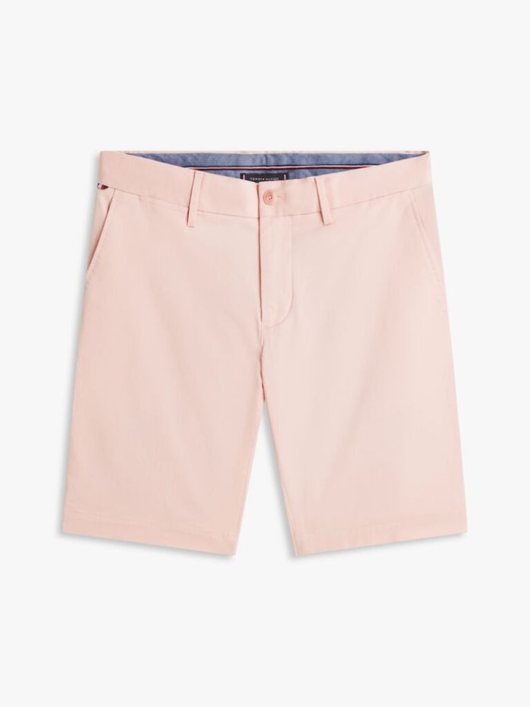 Pink Denton Twill Slim 9.5" Inseam Shorts  Men