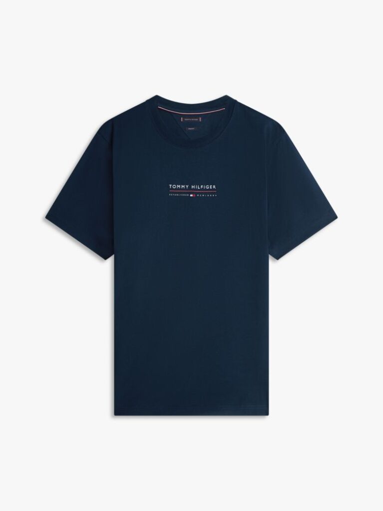 Blue Logo Jersey Crew Neck T-Shirt  Men