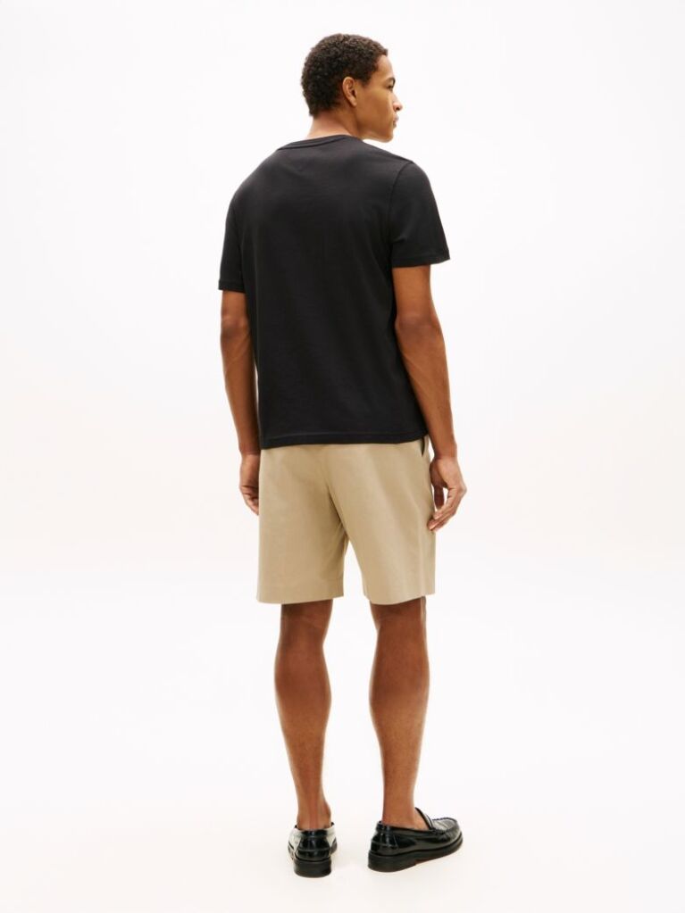 Black Logo Embroidery Jersey Crew Neck T-Shirt  Men