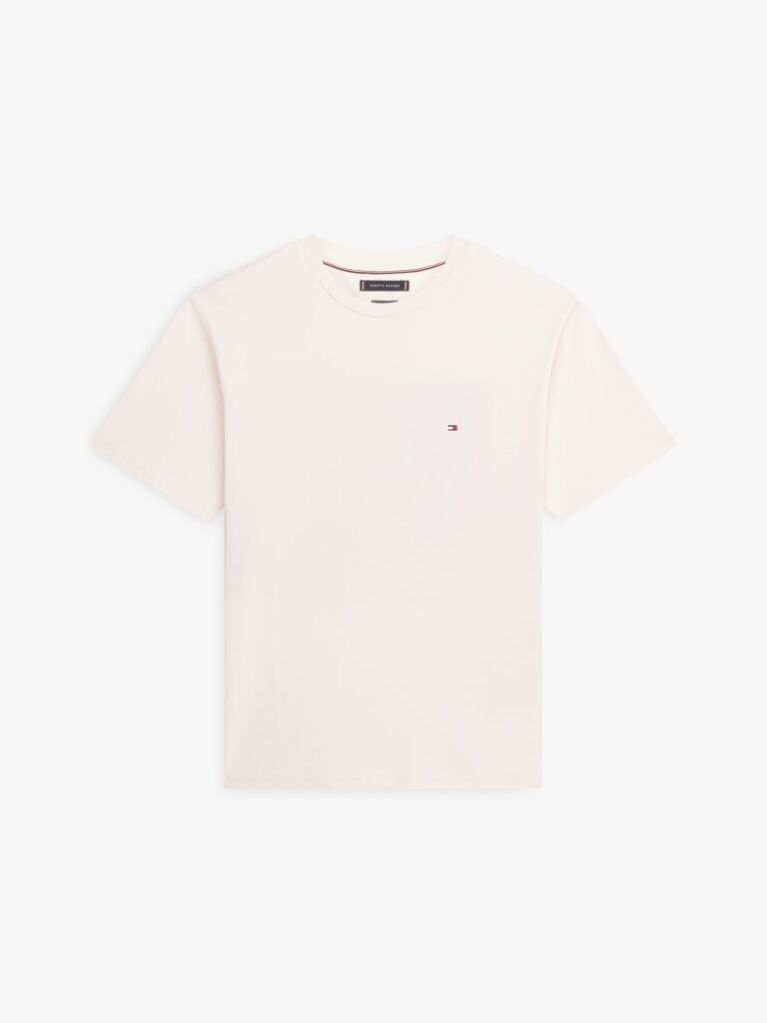 Beige Flag Embroidery Jersey Relaxed T-Shirt  Men