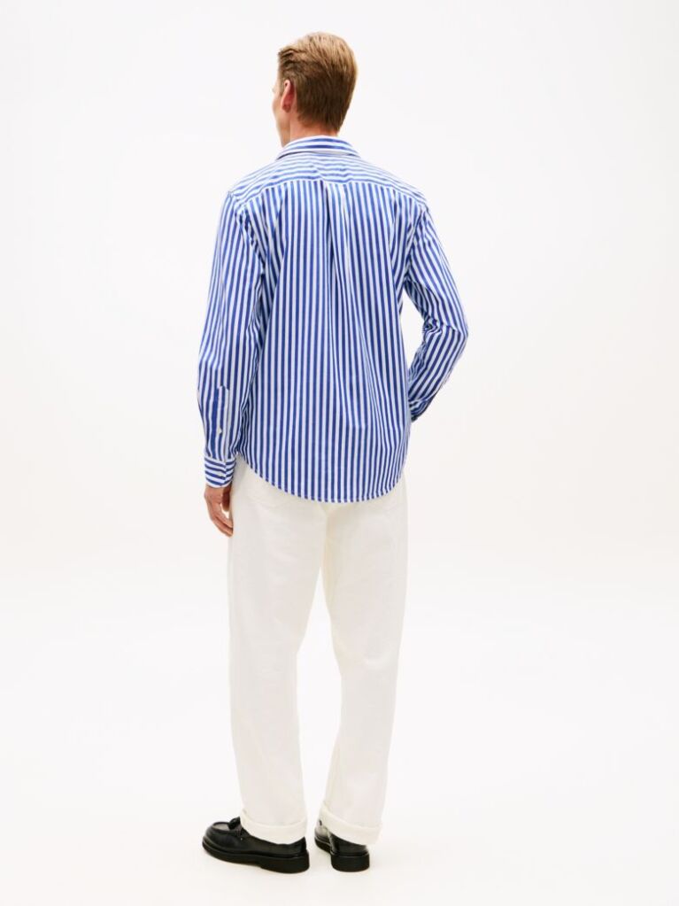 Multi TH Flex Regular Fit Stripe Poplin Shirt  Men