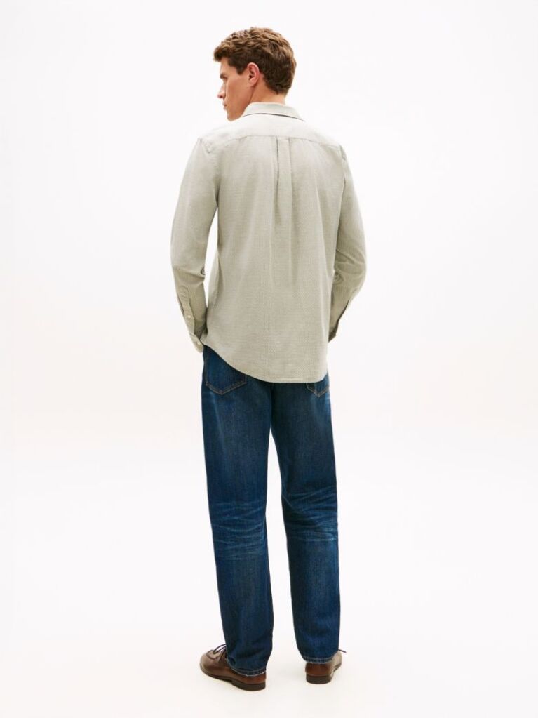 Green TH Flex Regular Fit Dobby Shirt  Men