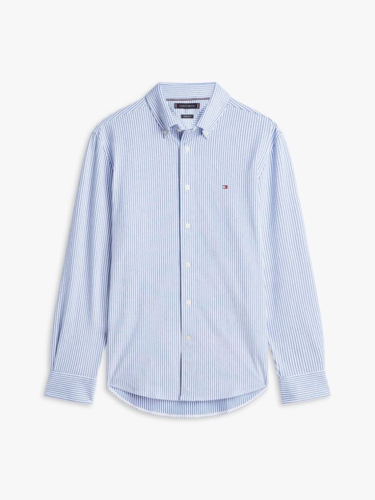 Multi Performance Regular Fit Pique Stripe Oxford Shirt  Men