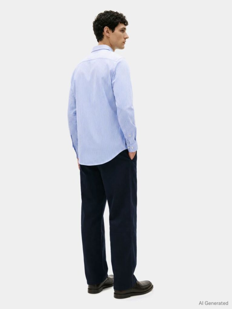 Multi Performance Regular Fit Pique Stripe Oxford Shirt  Men