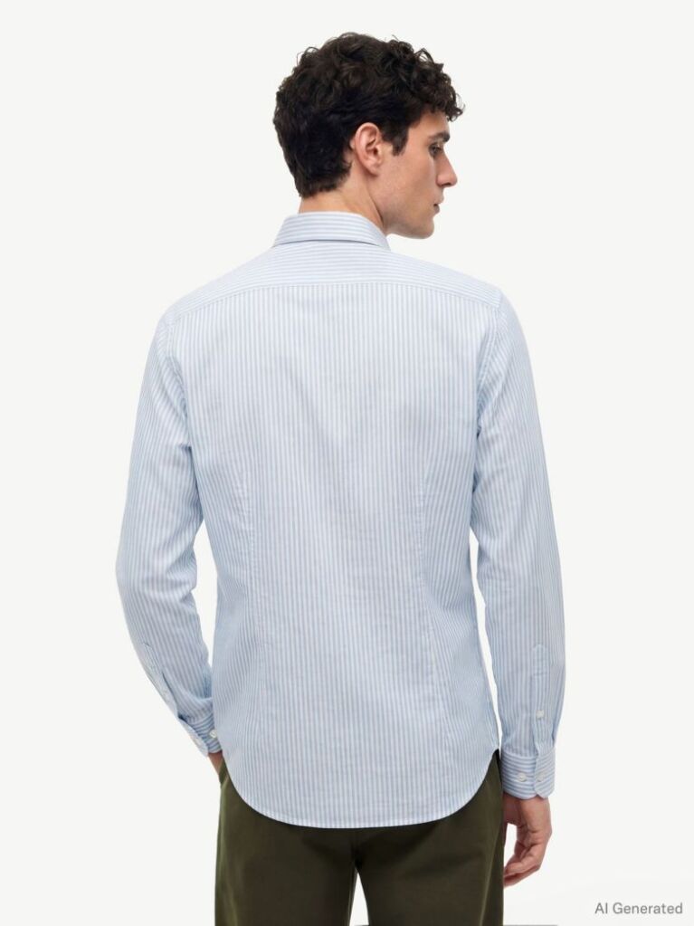 Multi Smart Casual Slim Fit Stripe Shirt  Men