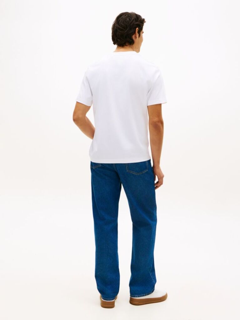 White Performance Embossed Logo T-Shirt  Men
