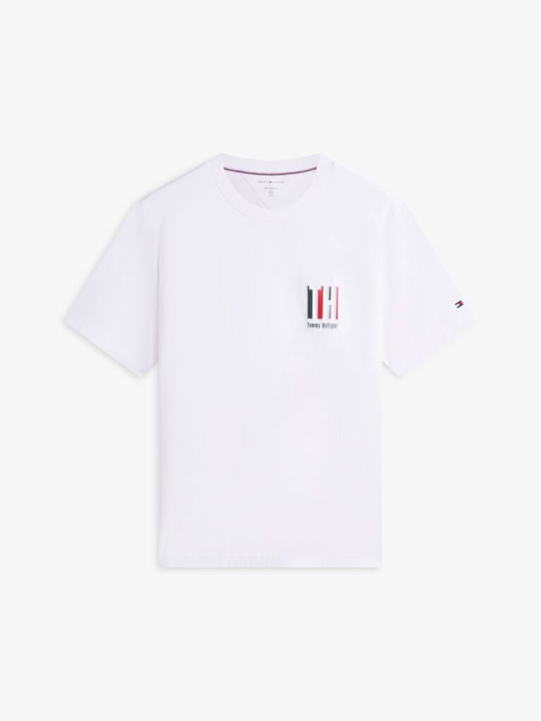White Performance Embossed Logo T-Shirt  Men