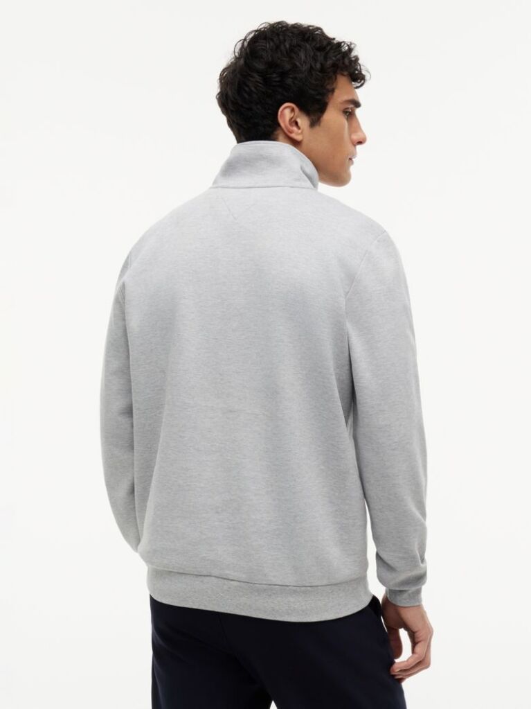 Grey Intechno Knit Quarter-Zip Sweatshirt  Men