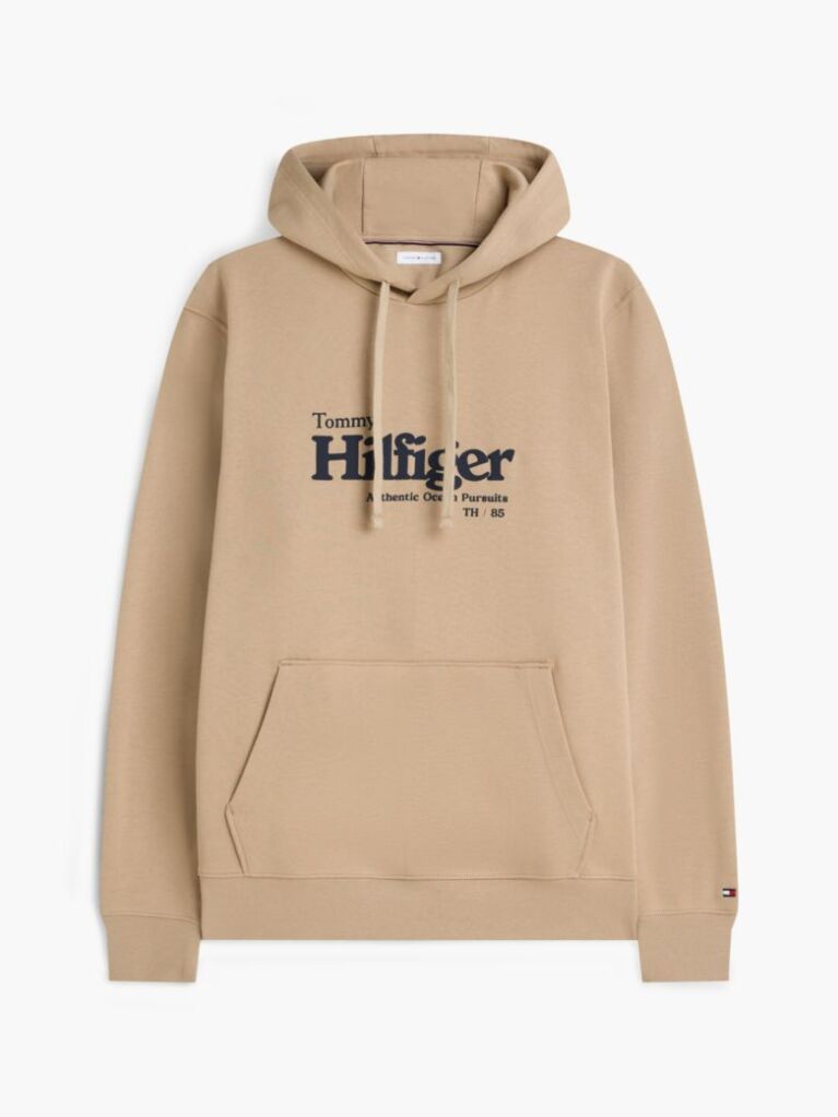 Beige Logo French Terry Hoody  Men