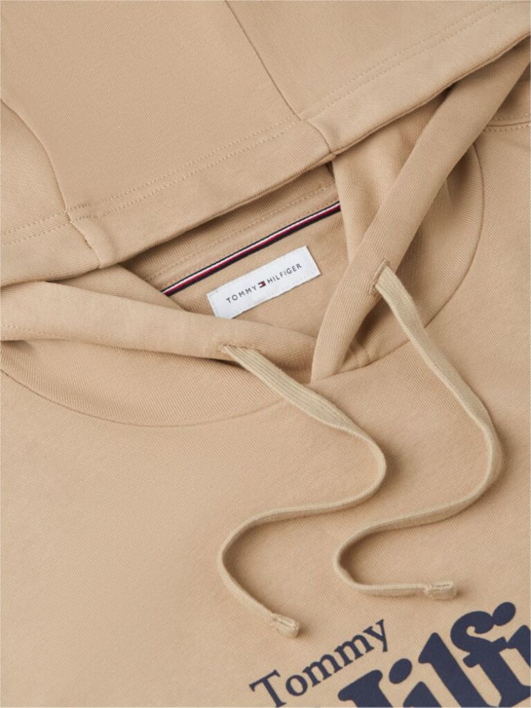 Beige Logo French Terry Hoody  Men