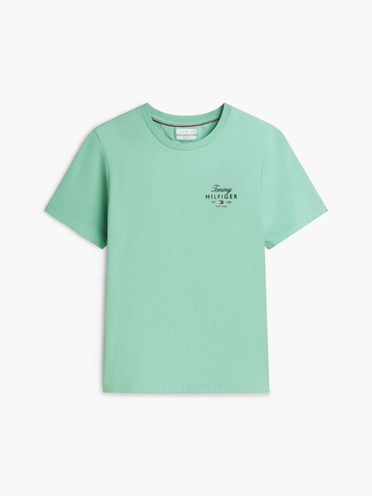 Green Logo Jersey Crew Neck T-Shirt  Men