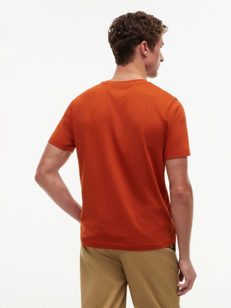 Orange Logo Jersey Crew Neck T-Shirt  Men