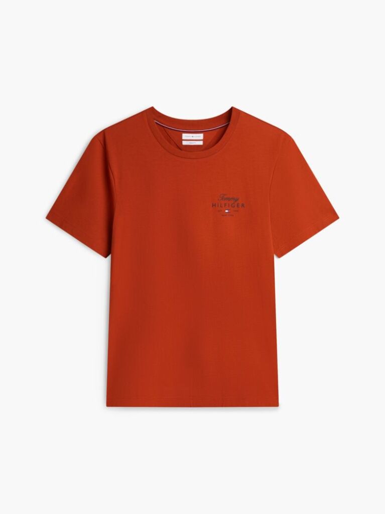 Orange Logo Jersey Crew Neck T-Shirt  Men
