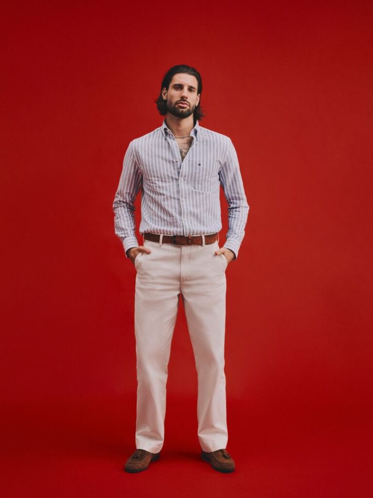 Multi Regular Fit Stripe Oxford Shirt  Men
