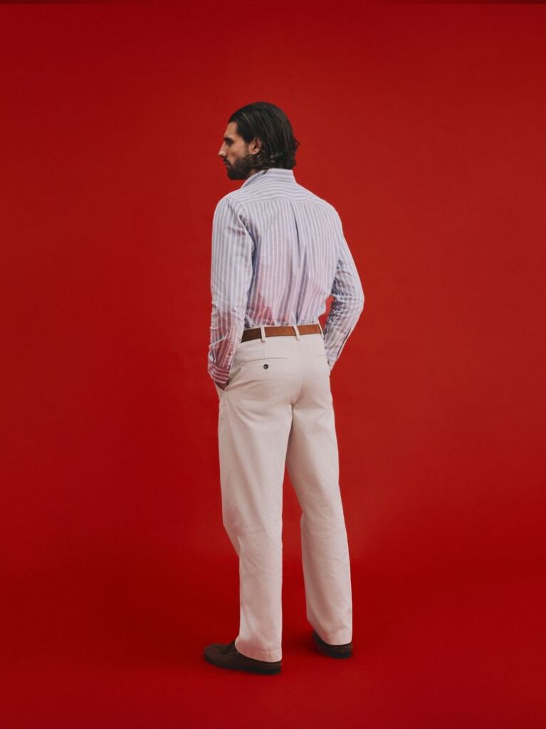 Multi Regular Fit Stripe Oxford Shirt  Men