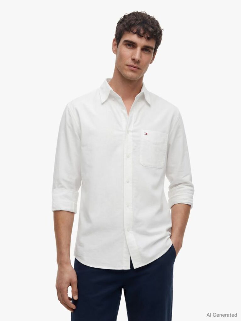 Multi Regular Fit Oxford Dobby Shirt  Men