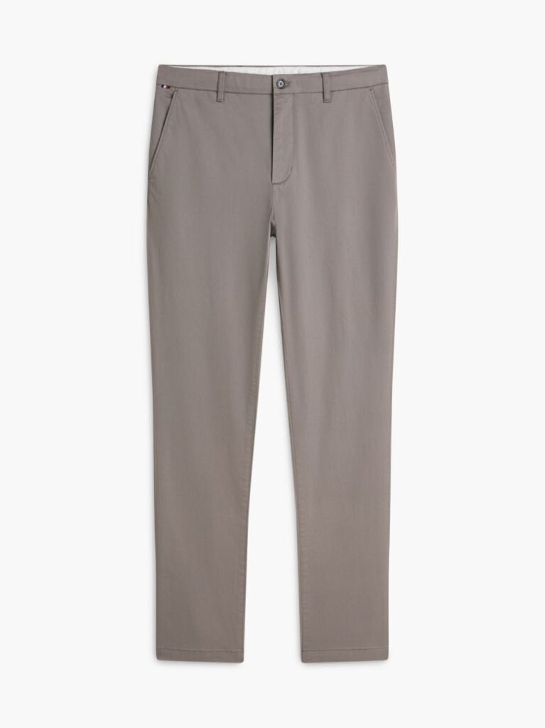 Grey Bleecker Slim Printed Structured Chinos  Men