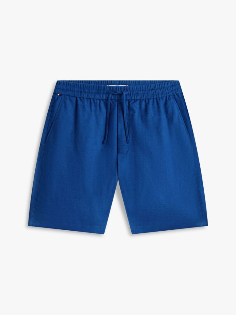 Blue Dover Linen Blend 8" Inseam Chino Shorts  Men