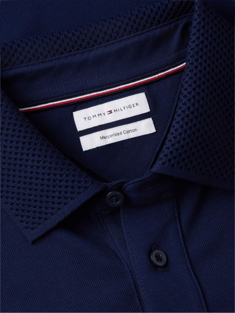 Blue Regular Fit Long Sleeve Polo Shirt  Men