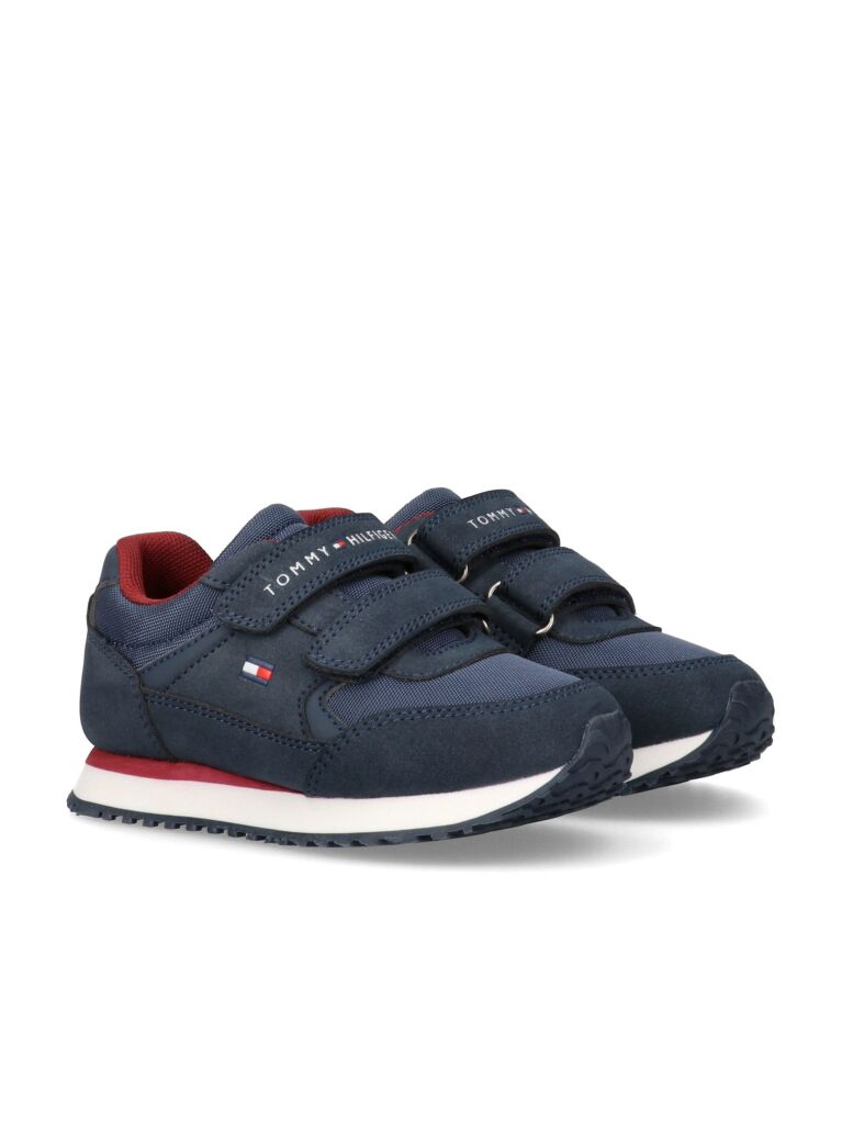 Blue Low Cut Velcro Sneakers  Kids Unisex