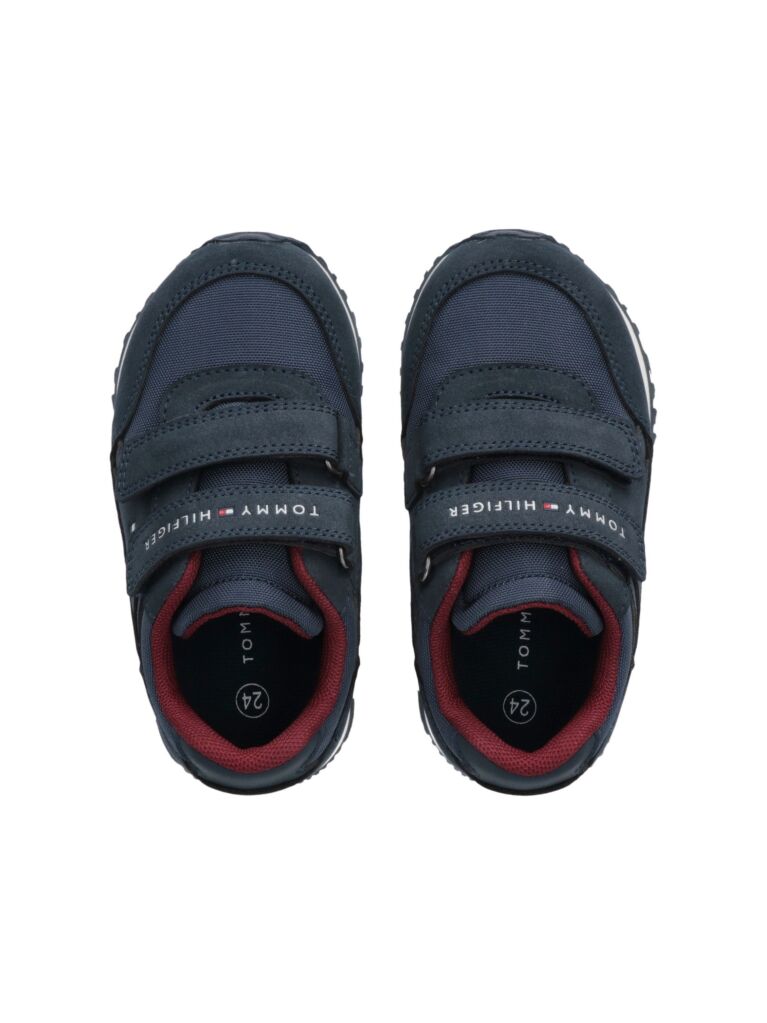 Blue Low Cut Velcro Sneakers  Kids Unisex