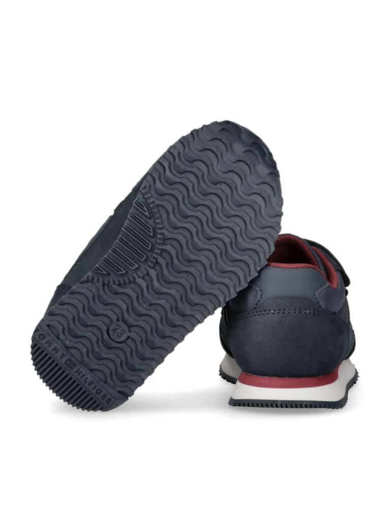 Blue Low Cut Velcro Sneakers  Kids Unisex