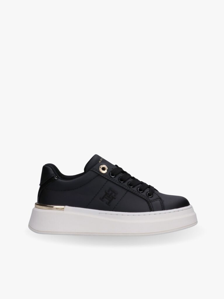 Black TH Monogram Lace-Up Trainers  Girls