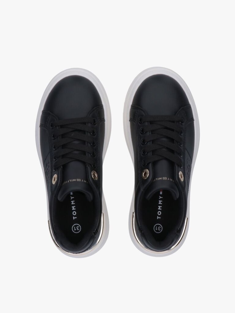 Black TH Monogram Lace-Up Trainers  Girls