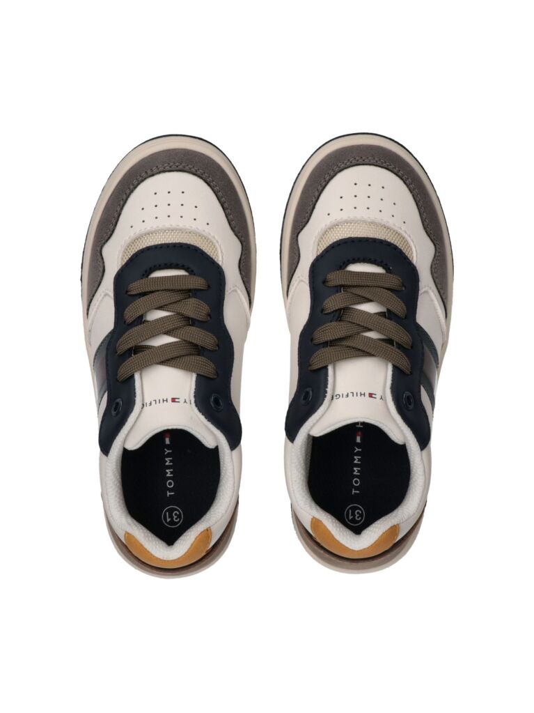 Multi Flag Mixed Texture Sneakers  Kids Unisex