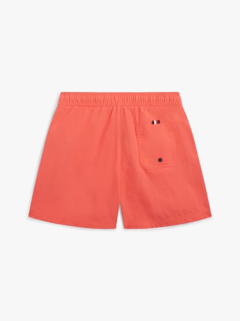 Orange Original Logo Embroidery Mid Length Swim Shorts  Boys