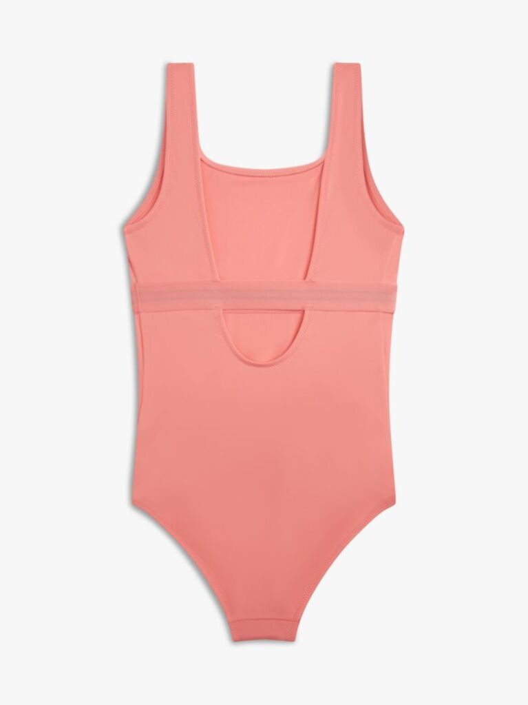Pink Original Square Neck Scoop Back Swimsuit  Girls