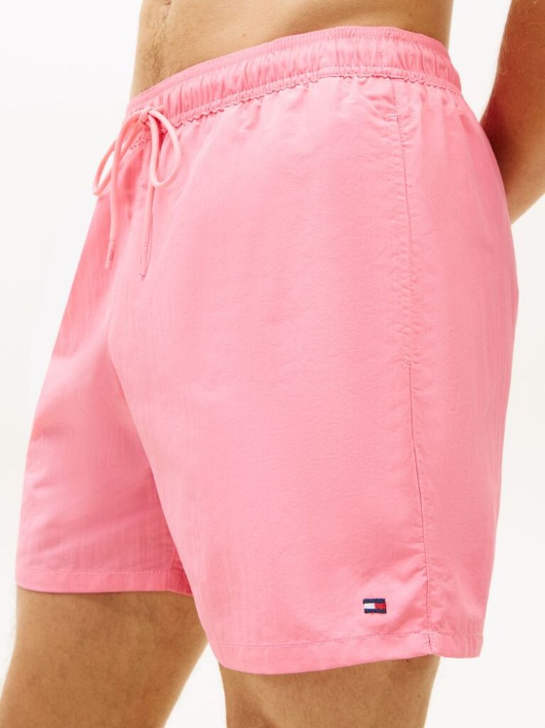 Pink Essential Mid Length Swim Shorts  Men