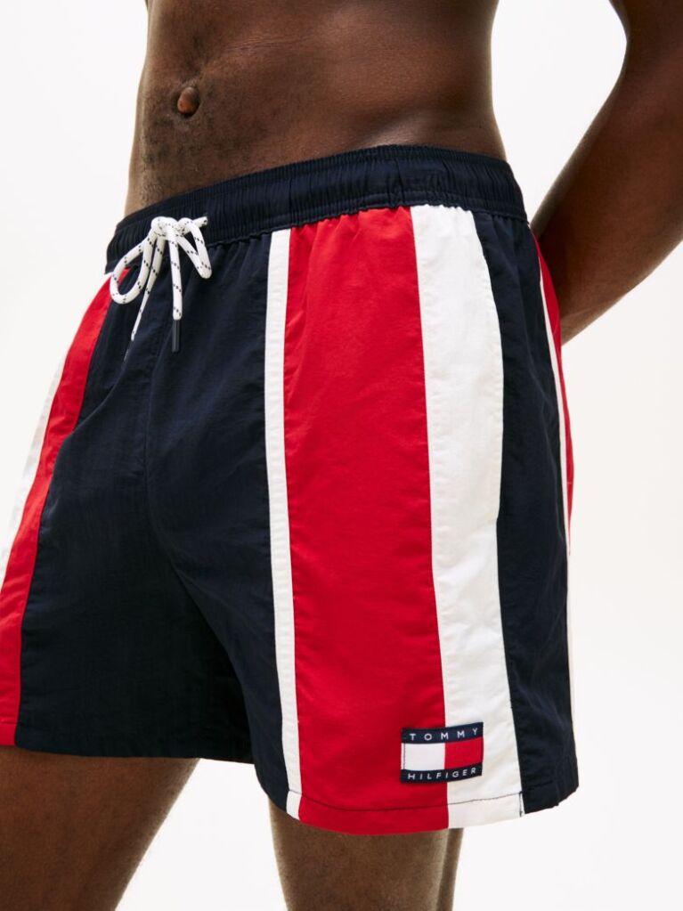 Blue Heritage Colour-Blocked Mid Length Swim Shorts  Men
