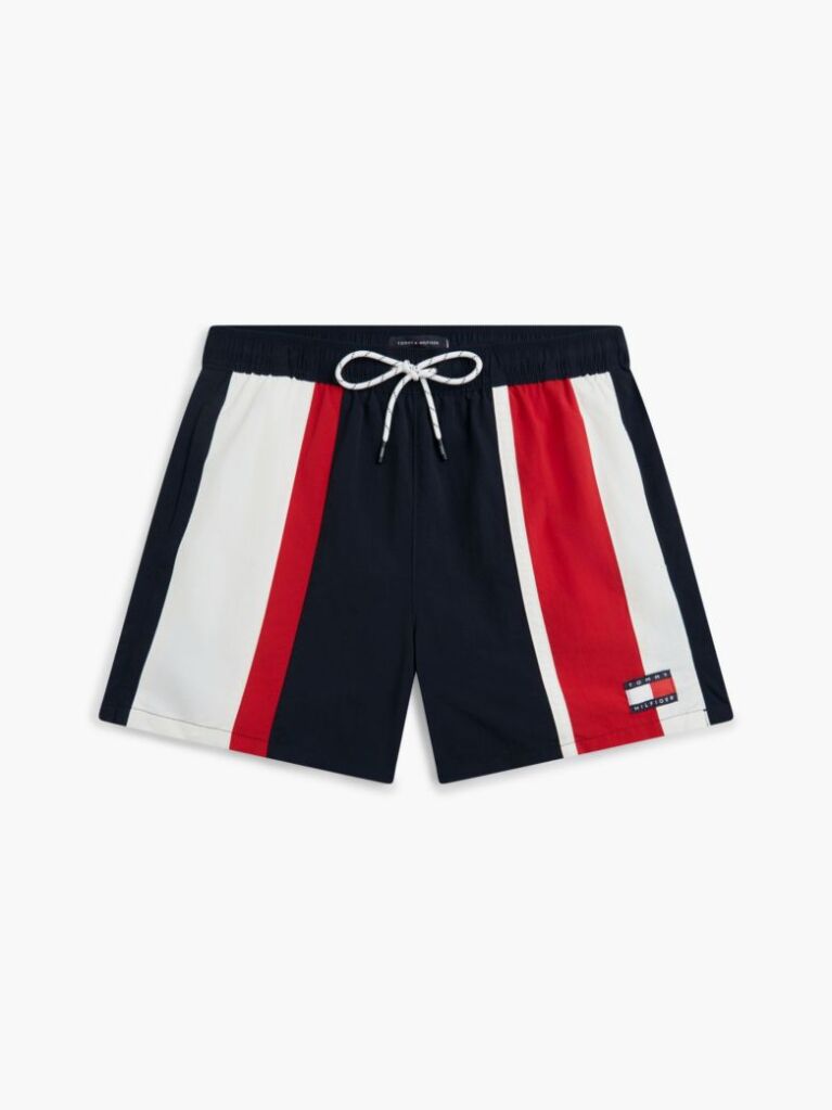 Blue Heritage Colour-Blocked Mid Length Swim Shorts  Men