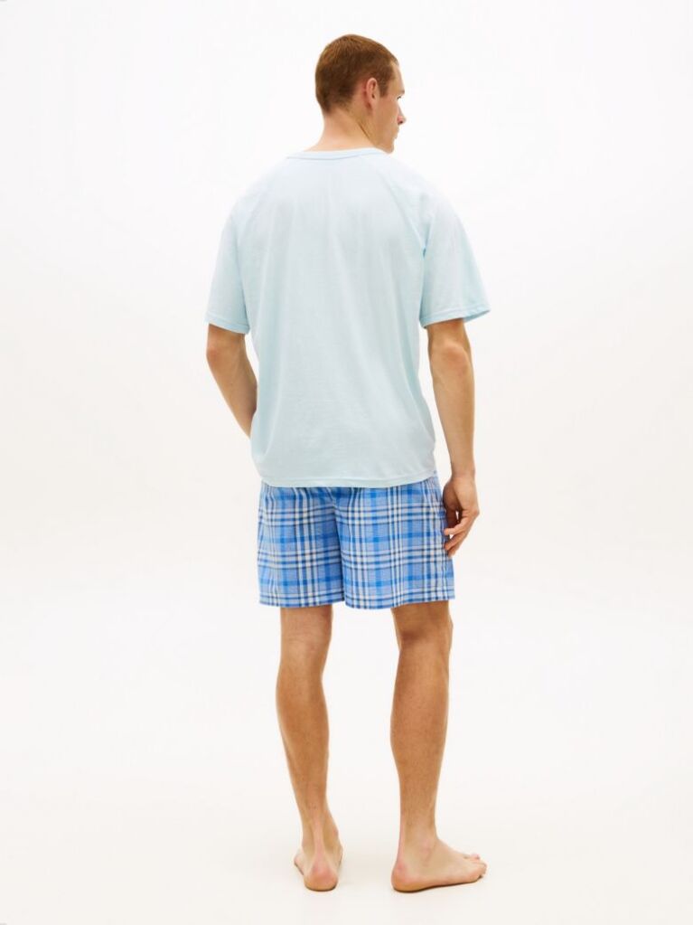 Multi Essential T-Shirt And Print Shorts Pyjama Set  Men