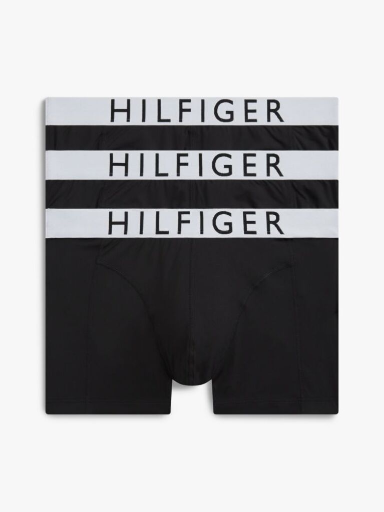 Multi 3-Pack Microfibre Logo Waistband Trunks  Men