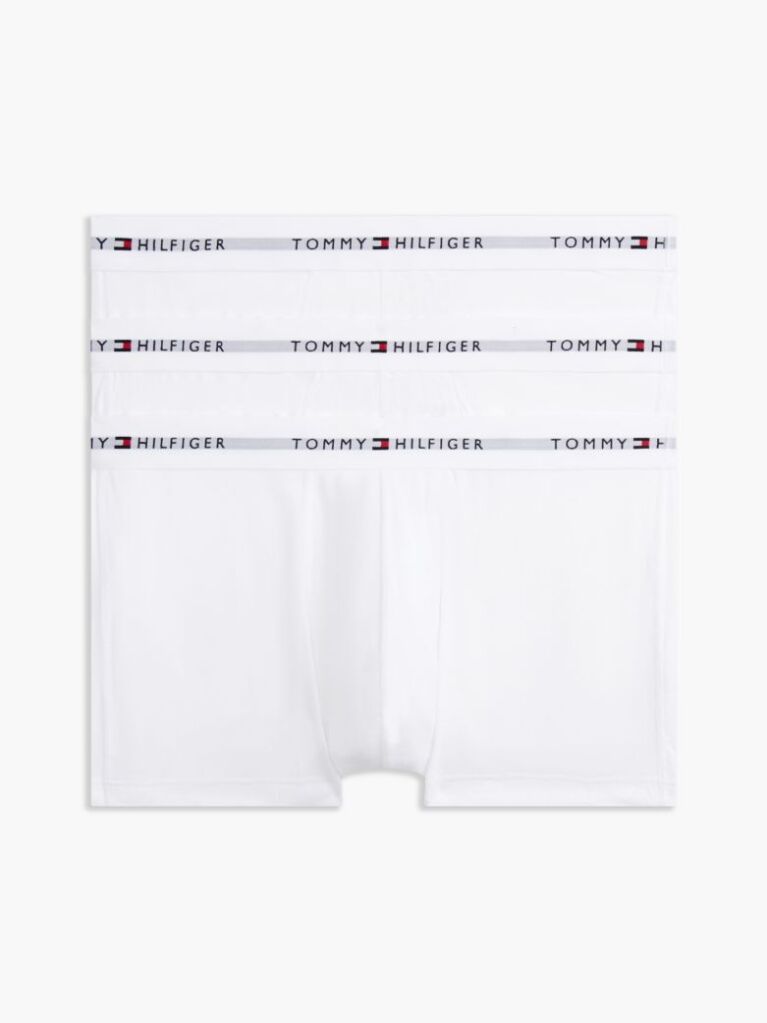 White 3-Pack Signature Repeat Logo Waistband Trunks  Men