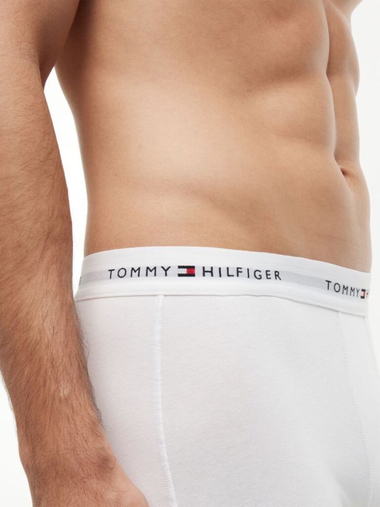 White 3-Pack Signature Repeat Logo Waistband Trunks  Men